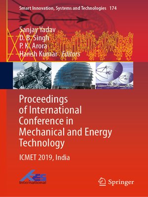 cover image of Proceedings of International Conference in Mechanical and Energy Technology